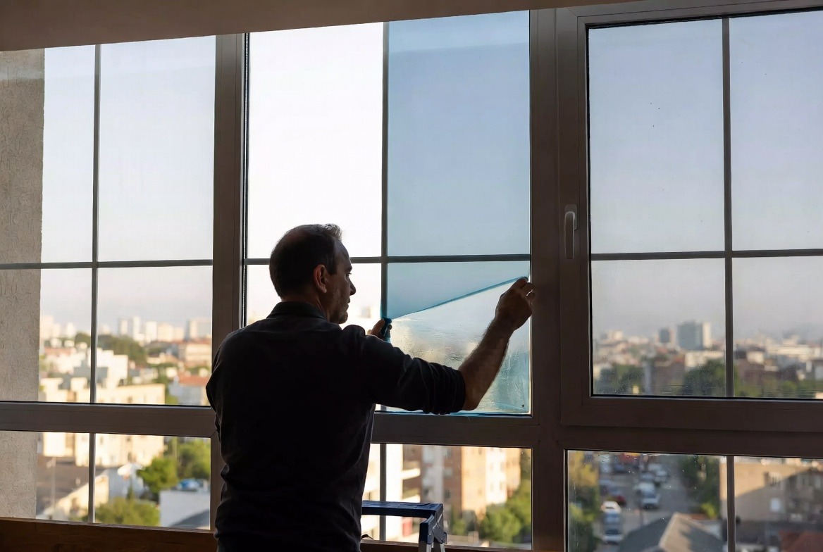 person-installing-window-tinting-in-toronto